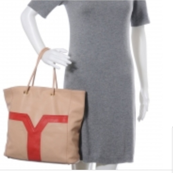 NWOT YSL Lucky Chyc Two Tone Shopper Tote - Picture 8 of 8